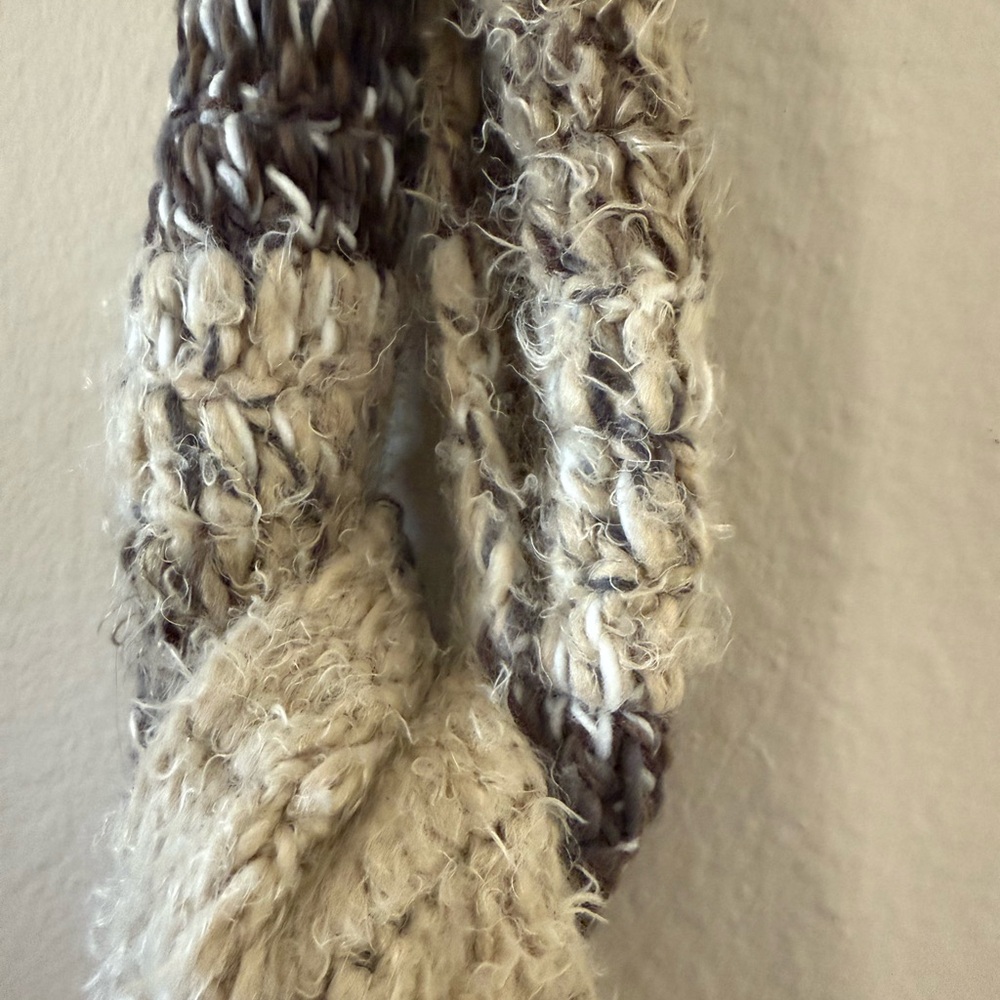 Decree Soft Knit Textured Long Scarf w/Fringe